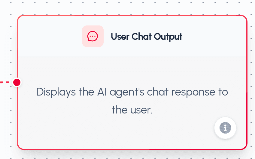 User Chat Output Node