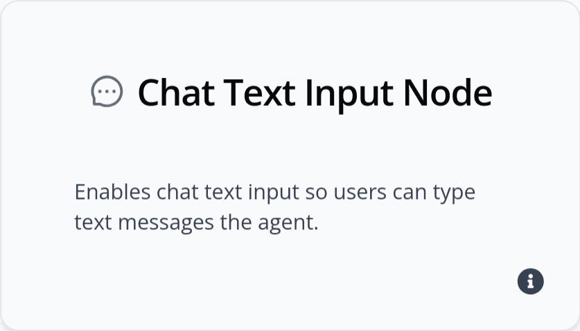 Chat Text Input Node