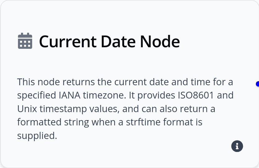 Current Date Tool Node