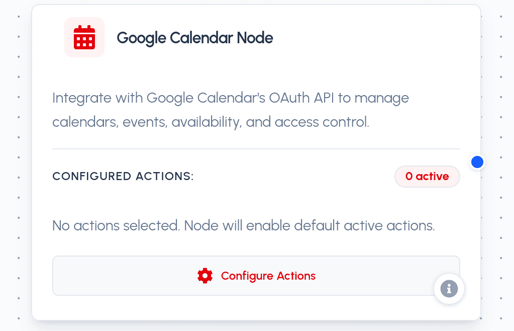 Google Calendar Node