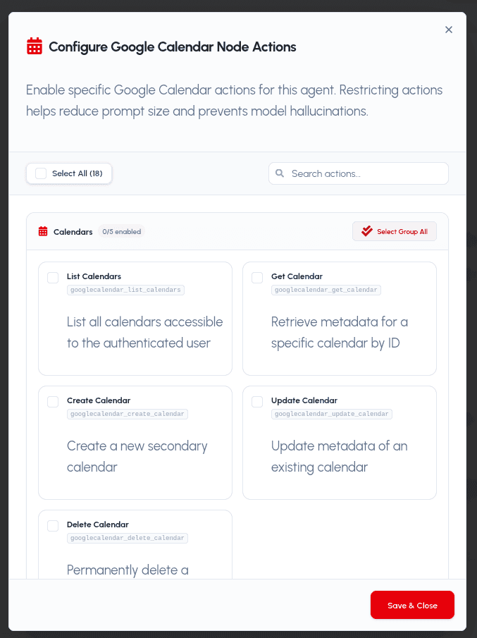 Google Calendar Node