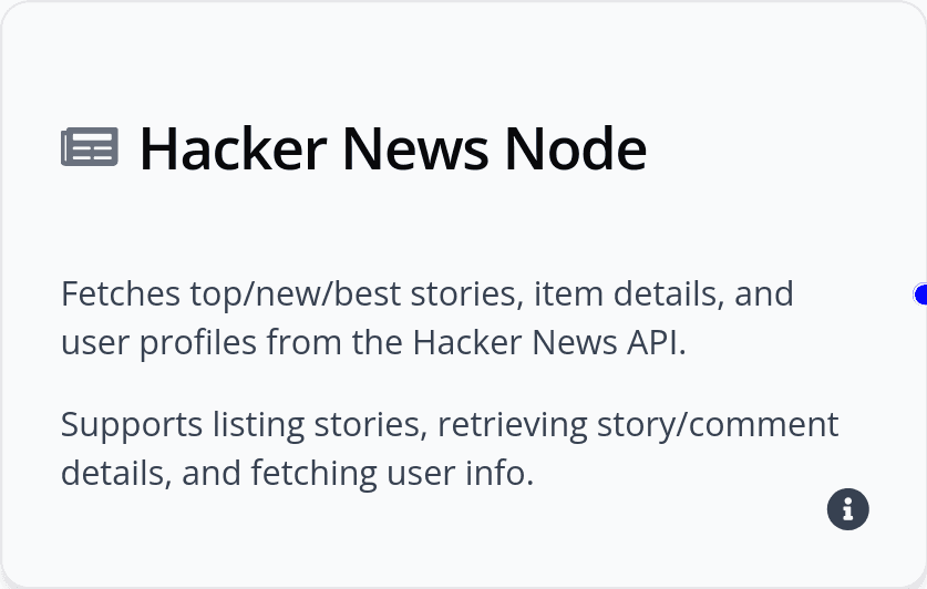 Hacker News Tool Node