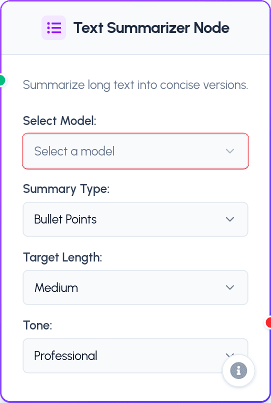 Text Summarizer Node