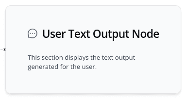 User Text Output Node