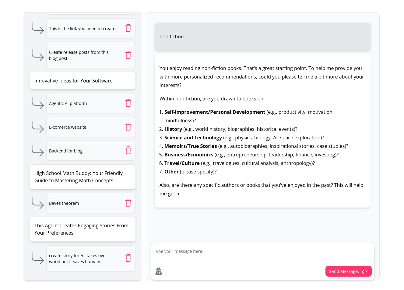 Platform Chat Functionality